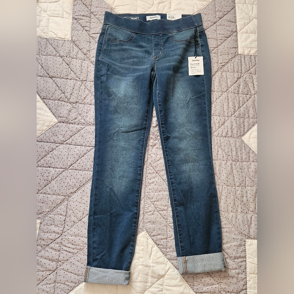 Sonoma-Pull On Slim Skinny Jeans- Size 4R
